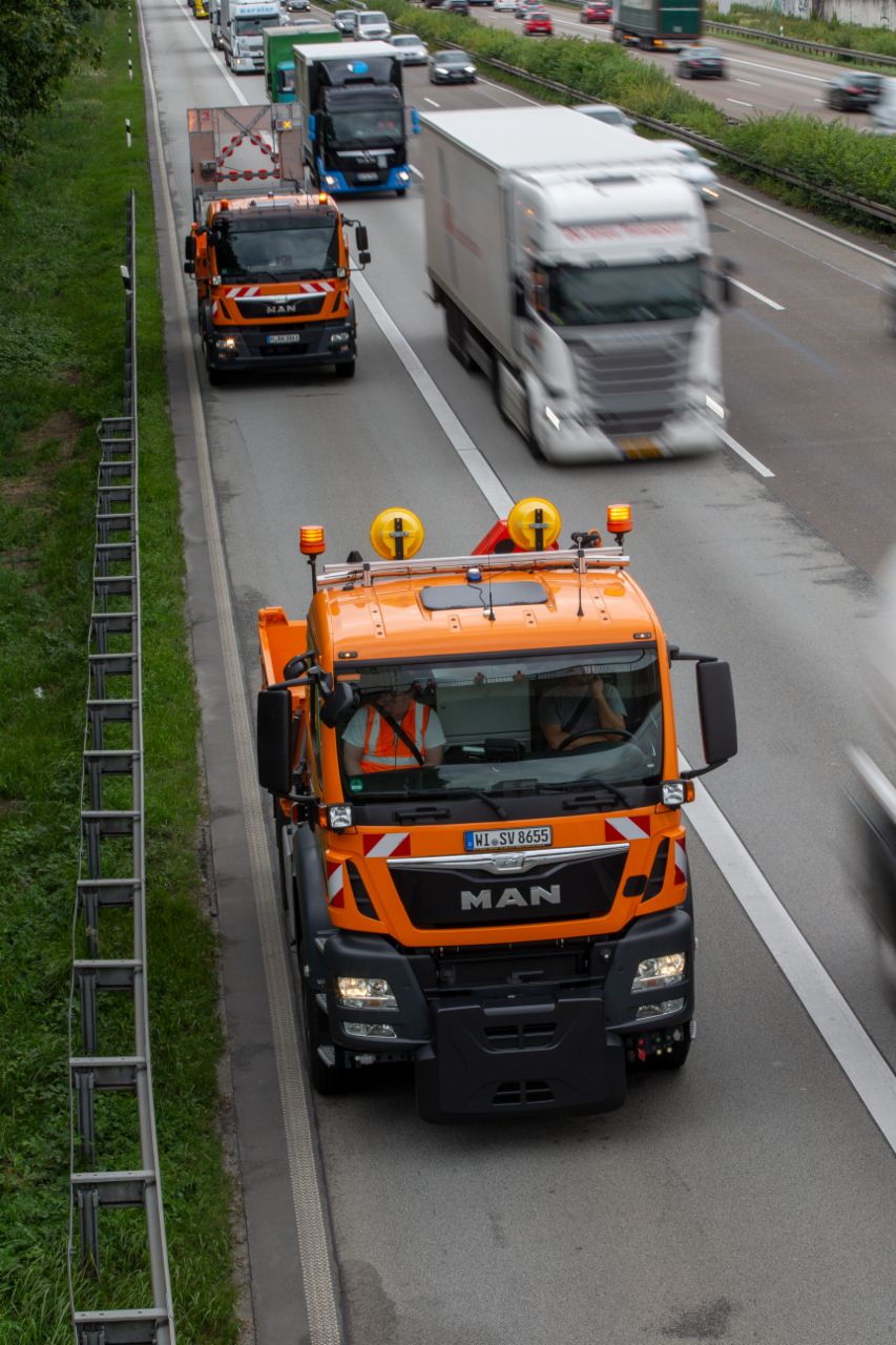 The MAN prototype vehicle has been on the autobahn as part of a pilot project since March 2018.