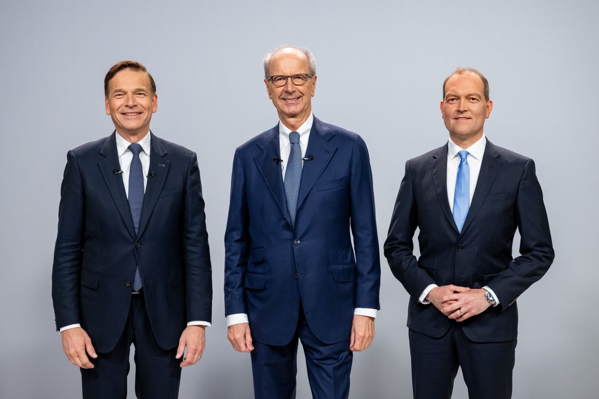TRATON Hauptversammlung 2026 in München (v.l.n.r.): Christian Levin (Vorstandsvorsitzender der TRATON SE), Hans Dieter Pötsch (Vorsitzender des Aufsichtsrats der TRATON SE) und Dr. Michael Jackstein (Mitglied des Vorstands der TRATON SE, verantwortlich für Finanzen und Unternehmensentwicklung sowie People & Culture). 
                 