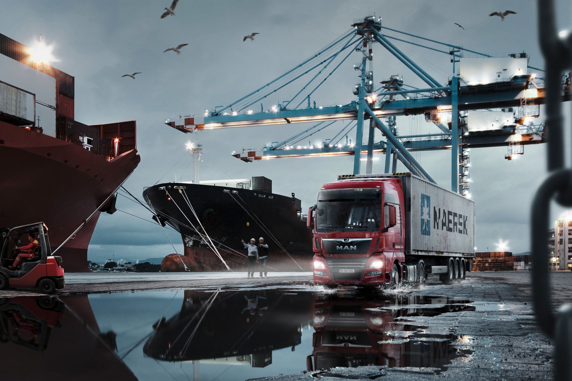 Trucks von MAN sichern Logistikketten, vom Hafen bis zur letzten Meile
                 