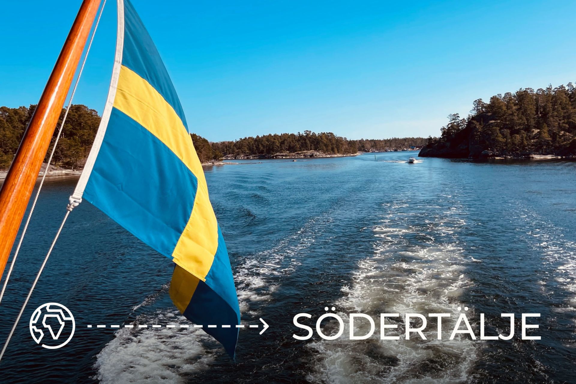 Greetings from Soedertaelje, schwedische Flagge
                     