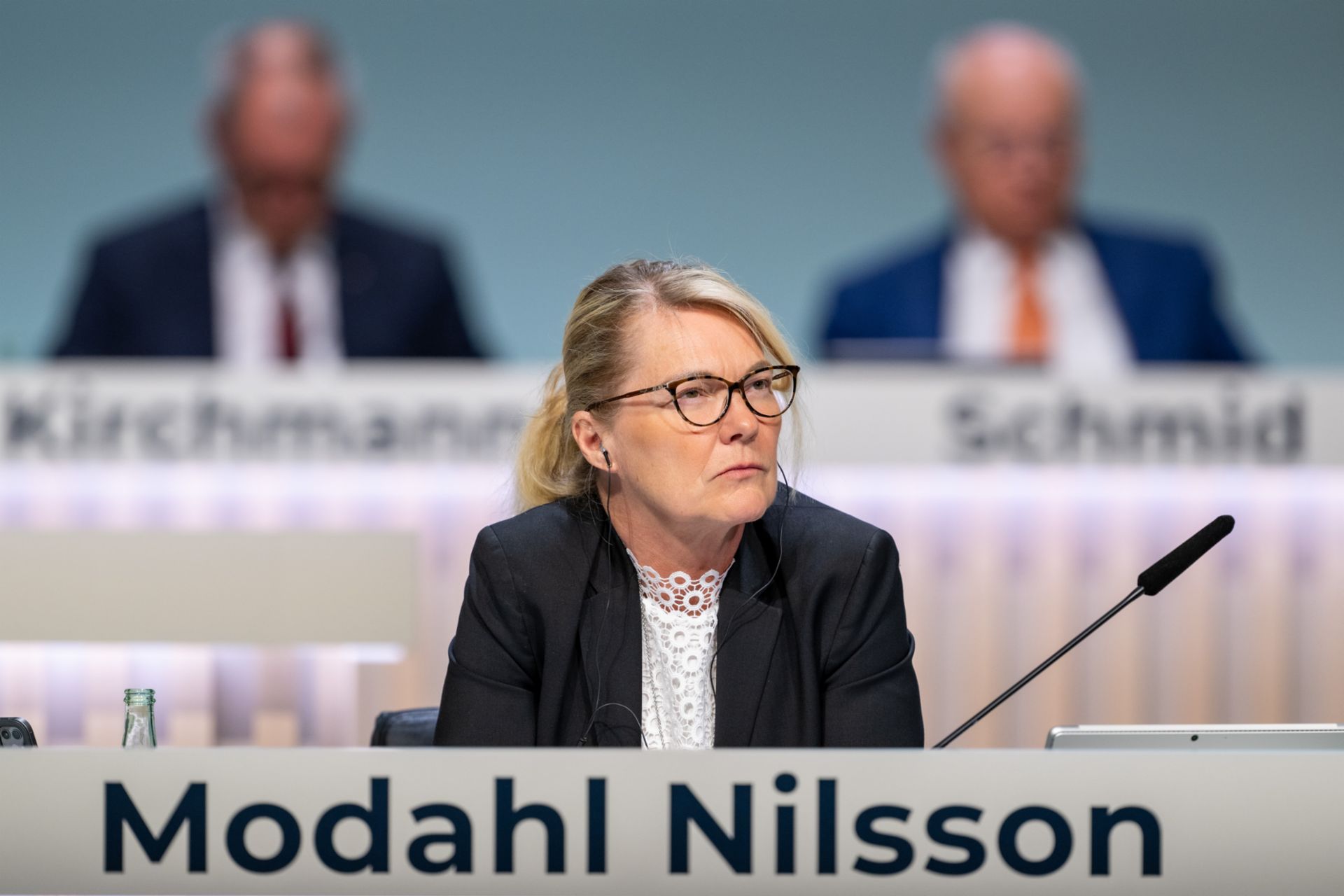 Als neues Vorstandsmitglied nimmt auch Catharina Modal Nilsson, verantwortlich für das Produktmanagement in der TRATON GROUP, erstmals an der TRATON Hauptversammlung 2023 teil.
                 