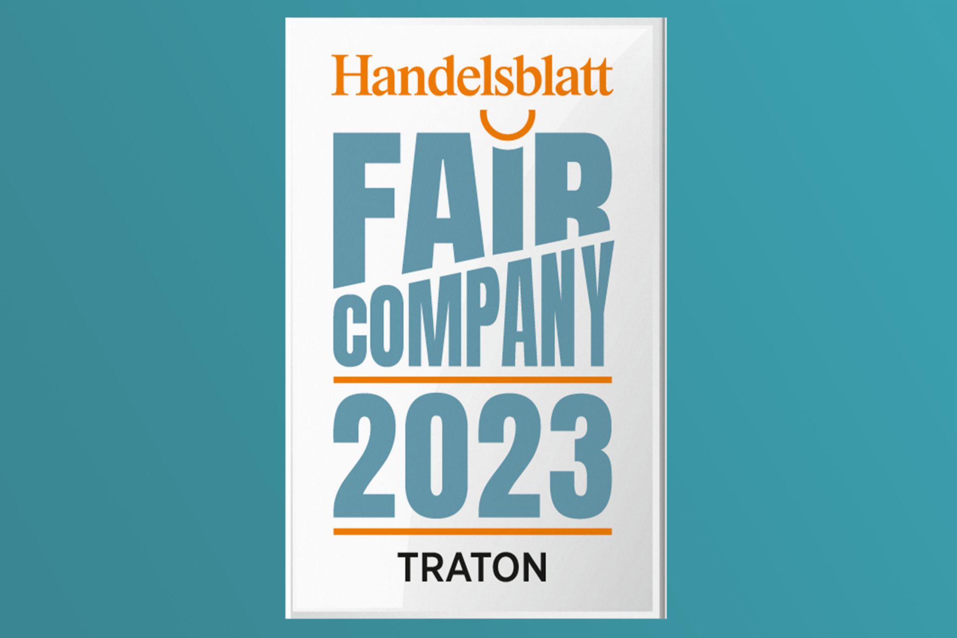 Awarded by Handelsblatt and the Institute for Employment and Employability: As a Fair Company, TRATON meets the expectations and values of career starters and young professionals in a special way and offers a fair, attractive working environment.